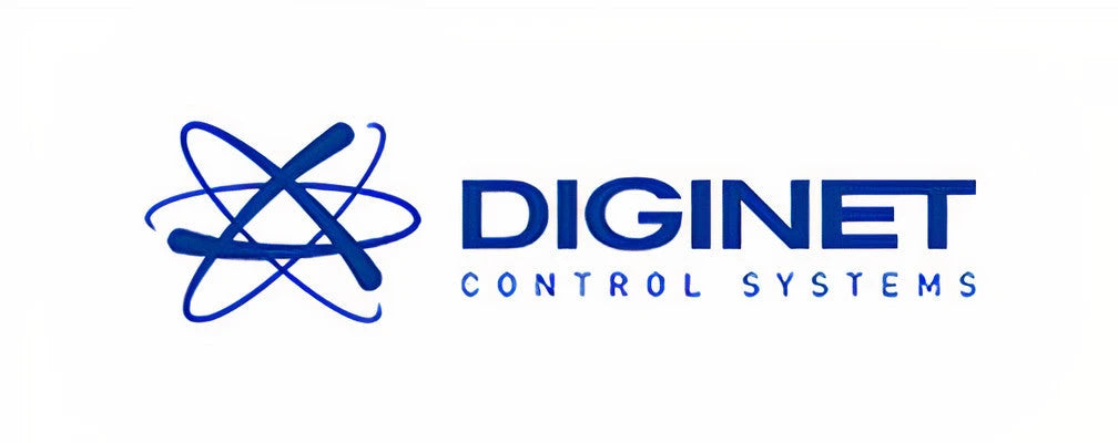 Blue Diginet logo featuring a stylised atom icon next to the brand name on a white background