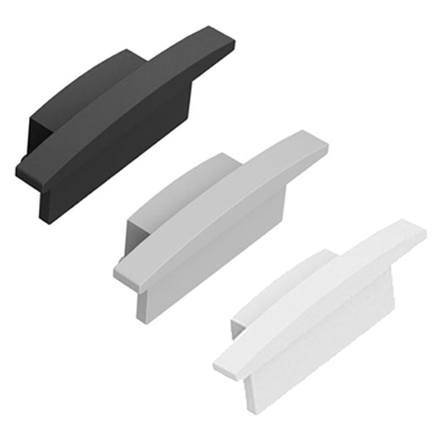 Acc. - LED Channel 120 End Caps in Black, Silver or White