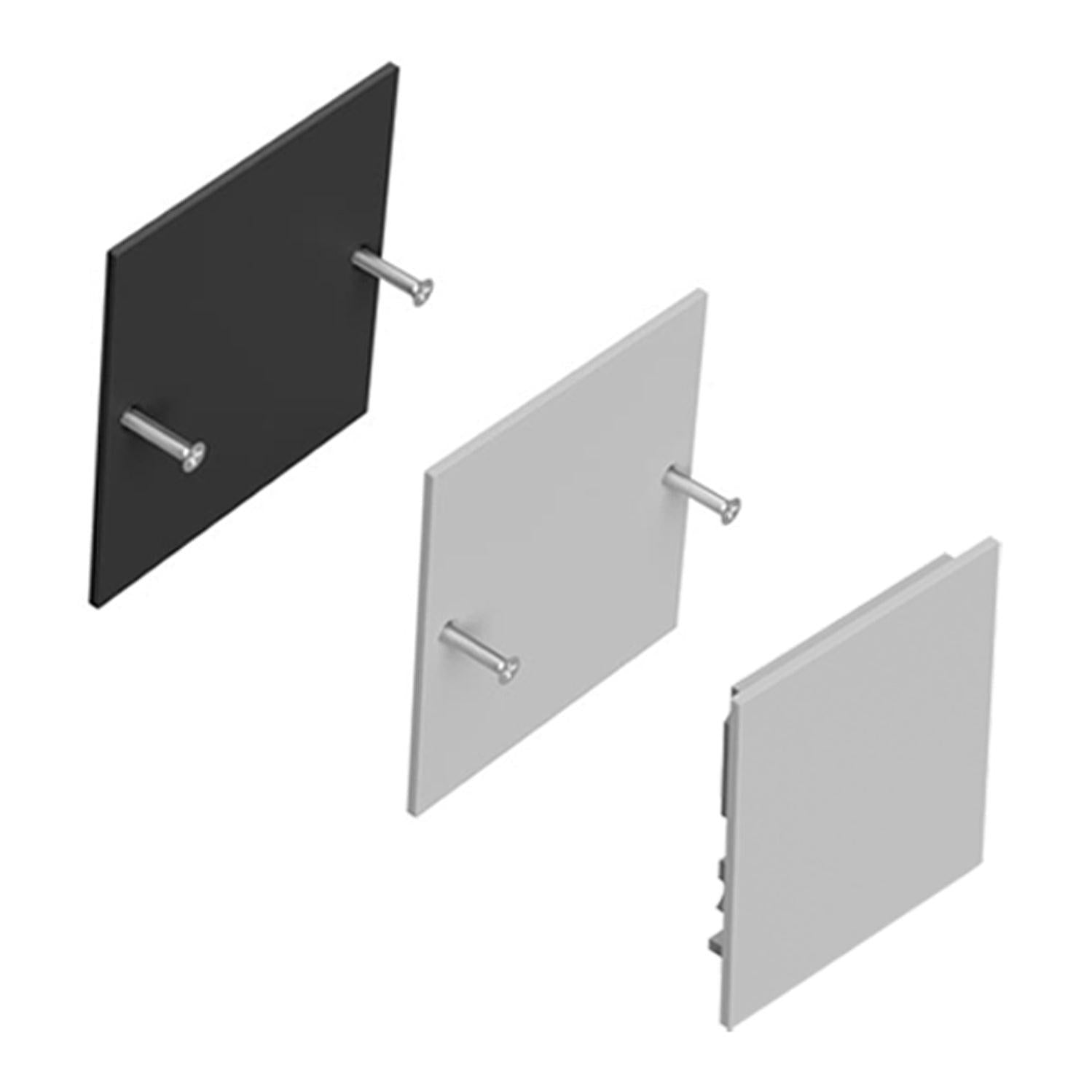 Acc. - LED Channel 150 End Caps in Black, Silver or White