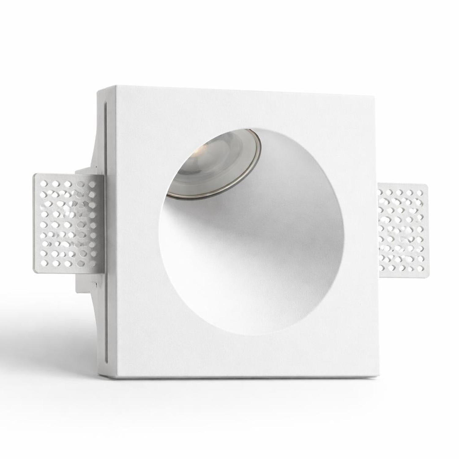 LED Step Light Square Trimless White Plaster Drift | ORE Lighting