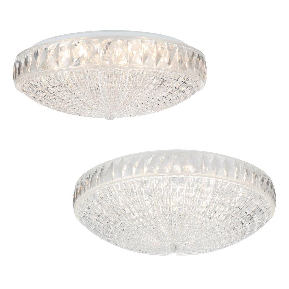 Elsee LED Oyster Light CCT 400mm, 500mm in Clear-ELSEE OY40-CL3C-The Lighting Outlet-product-view
