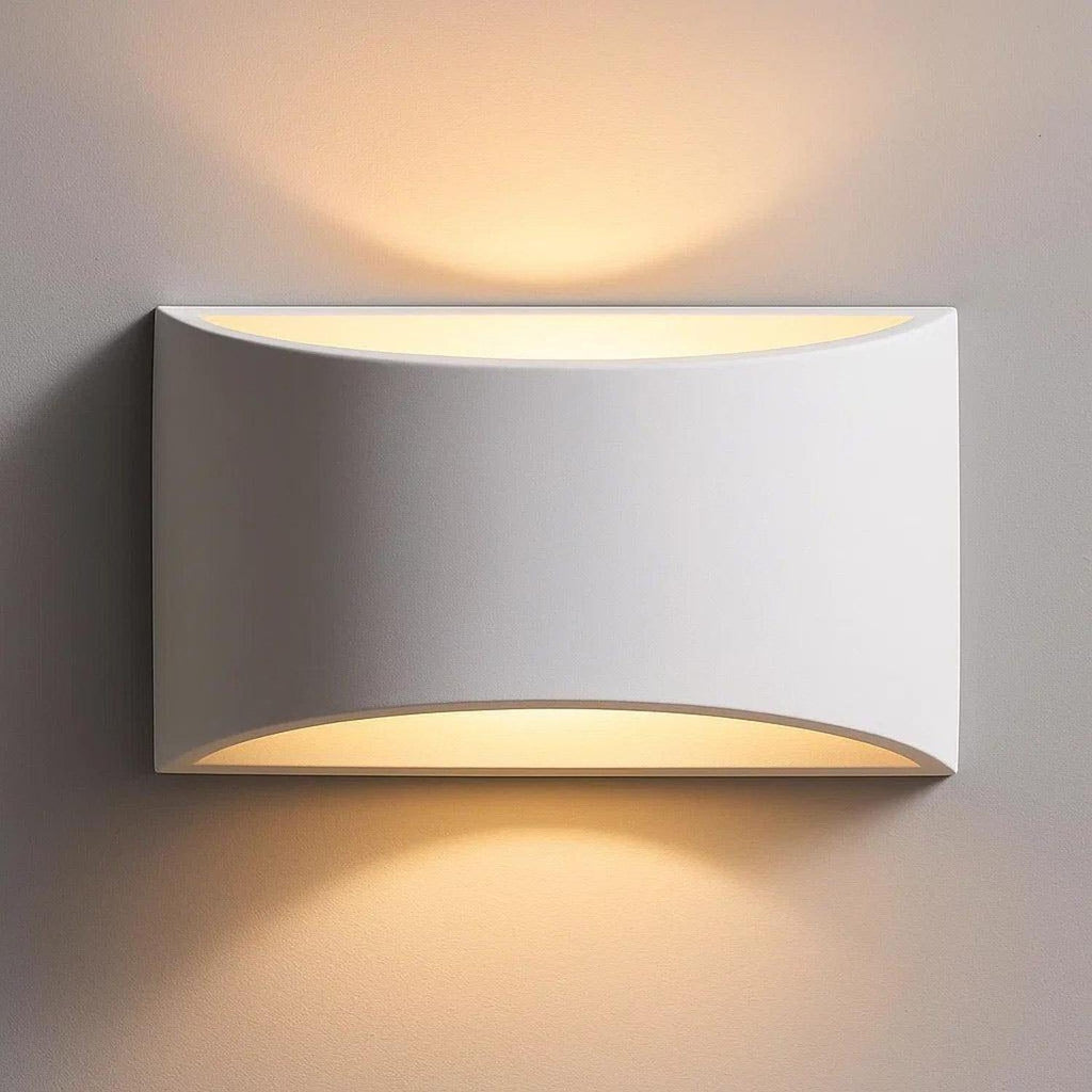Numa Plaster Up/Down Wall Light in White - The Lighting Outlet NZ
