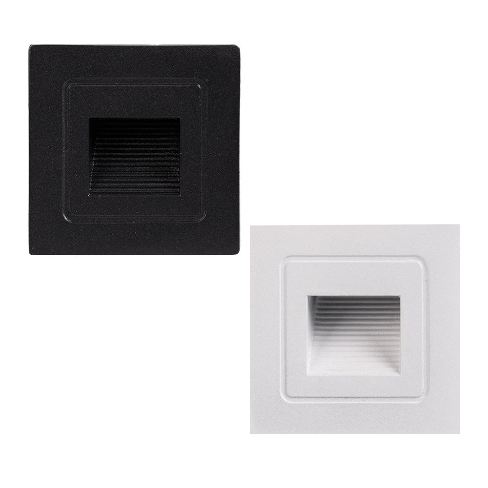 Trin Recessed LED Step Light Square 1w in Black or White Havit Lighting ...