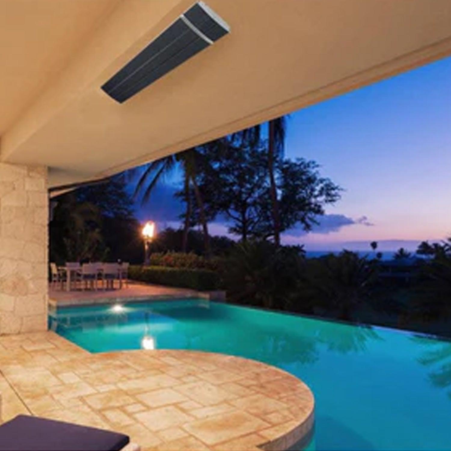 Ventair Heatwave Pro Radiant Outdoor Wall/Ceiling Mount Strip Heater in 1800w, 2400w or 3200w w/ Remote (Optional) Ventair