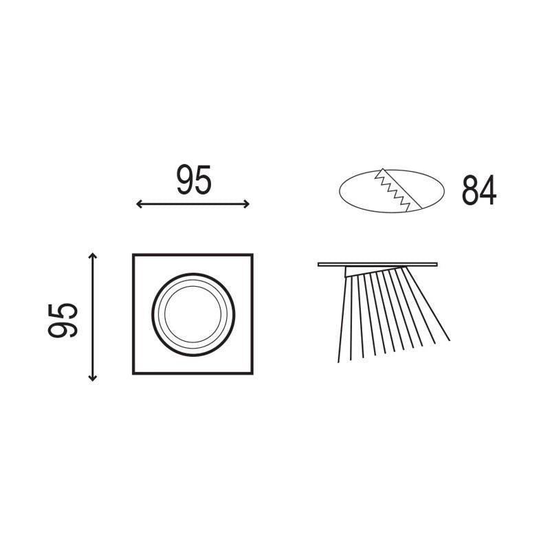 Jupiter Recessed Downlight Round 12V MR16 IP44 White Oriel Lighting SG