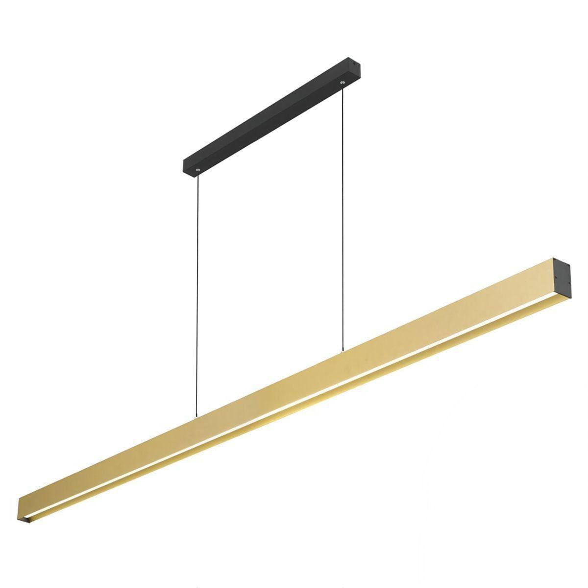 Navaro 2400mm Smart LED Linear Suspension Light CCT in Black, Gold/Black or White
