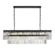 Serene Pendant Light 13L Rectangular in Black Telbix Lighting - SERENE PE13-BK