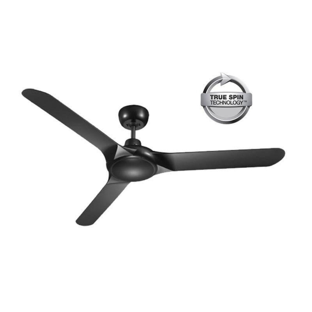 Ciata 56-Inch Industrial Ceiling Fan - 3 Blade Black Steel Indoor Fan With Wall Control