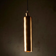 Zurich Long Drum Pendant Light 1xE27 in Antique Brass Zaffero - ZAF11062BR